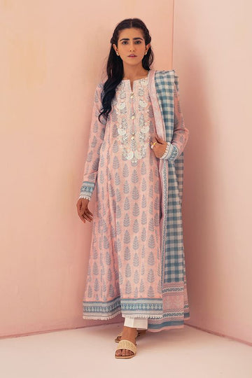 Zellbury Pastel Pink Eid Lawn 2022 Online Shopping
